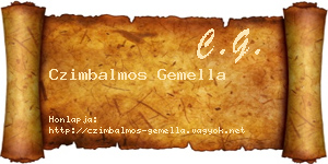 Czimbalmos Gemella névjegykártya